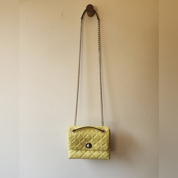 Kate Spade Natalia Quilted Chain Medium Shoulder Bag Crossbody Frosty Lime - Picture 3 of 15